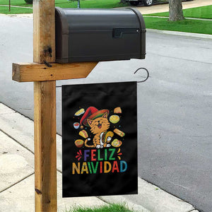 Funny Mexican Cat Christmas Garden Flag Feliz Navidad Sombrero Kitty Xmas TS14 Print Your Wear