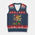Funny Mexican Cat Xmas V-Neck Knit Sweater Vest Feliz Navidad Sombrero Kitty Xmas - Print Your Wear