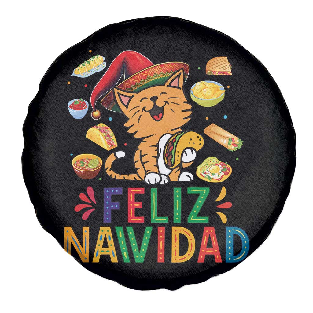 Funny Mexican Cat Christmas Spare Tire Cover Feliz Navidad Sombrero Kitty Xmas TS14 Print Your Wear