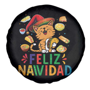 Funny Mexican Cat Christmas Spare Tire Cover Feliz Navidad Sombrero Kitty Xmas TS14 Print Your Wear