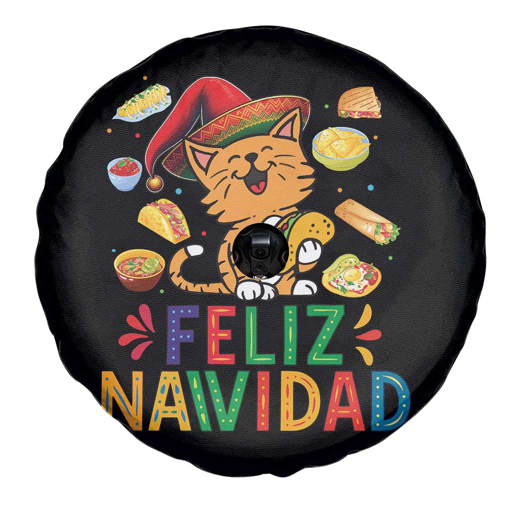 Funny Mexican Cat Christmas Spare Tire Cover Feliz Navidad Sombrero Kitty Xmas TS14 Print Your Wear