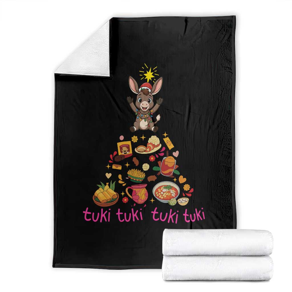 Mi Burrito Sabanero Throw Blanket Donkey Mexican Christmas TS14 Black Print Your Wear