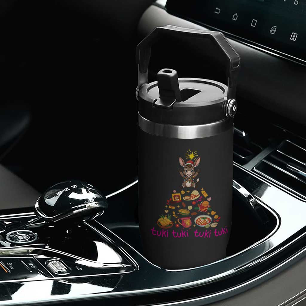 Mi Burrito Sabanero Flip Straw Tumbler Donkey Mexican Christmas TS14 Print Your Wear