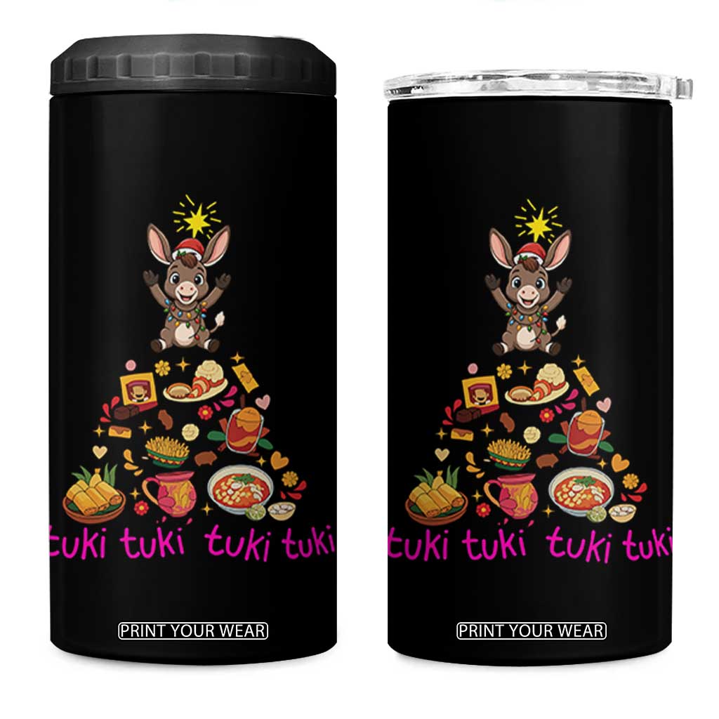 Mi Burrito Sabanero 4 in 1 Can Cooler Tumbler Donkey Mexican Christmas TS14 One Size: 16 oz Black Print Your Wear