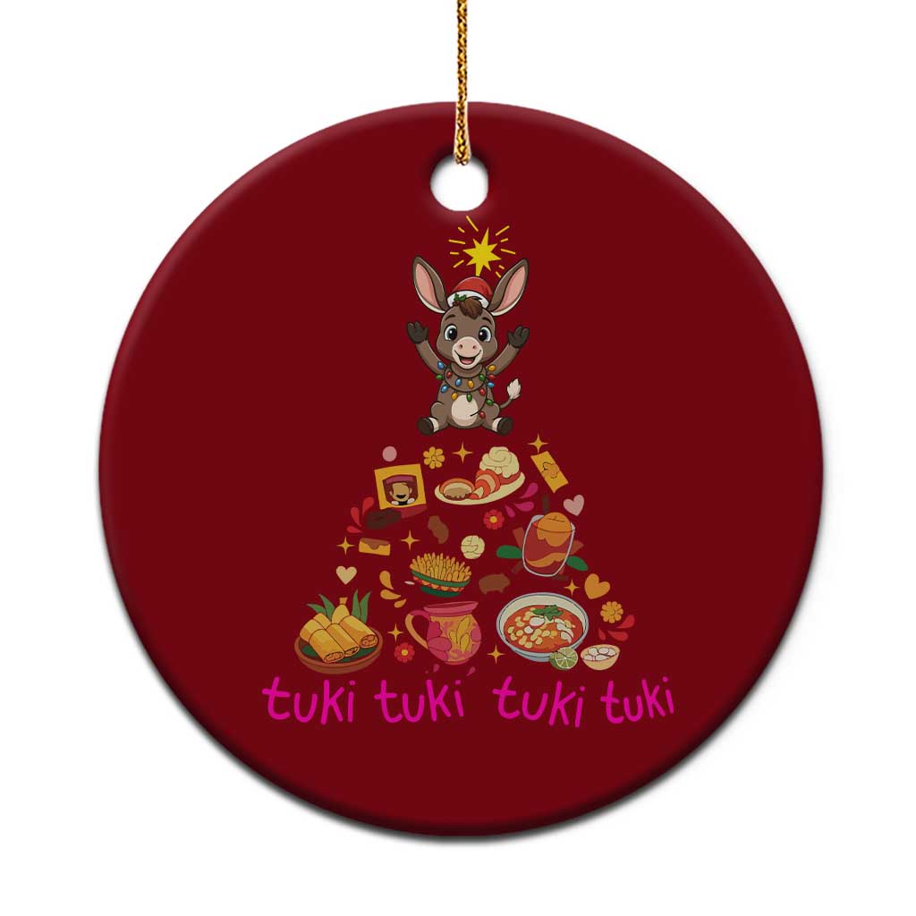 Mi Burrito Sabanero Ceramic Ornament Donkey Mexican Christmas TS14 1pc Red Print Your Wear