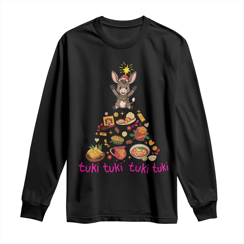 Mi Burrito Sabanero Long Sleeve Shirt Donkey Mexican Christmas TS14 Black Print Your Wear