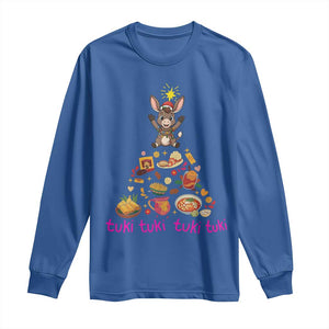 Mi Burrito Sabanero Long Sleeve Shirt Donkey Mexican Christmas TS14 Royal Blue Print Your Wear