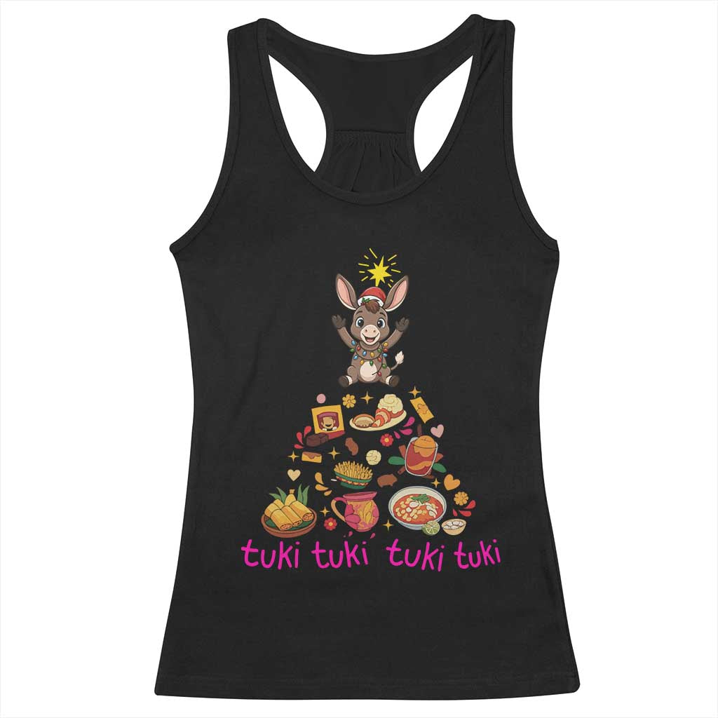 Mi Burrito Sabanero Racerback Tank Top Donkey Mexican Christmas TS14 Black Print Your Wear