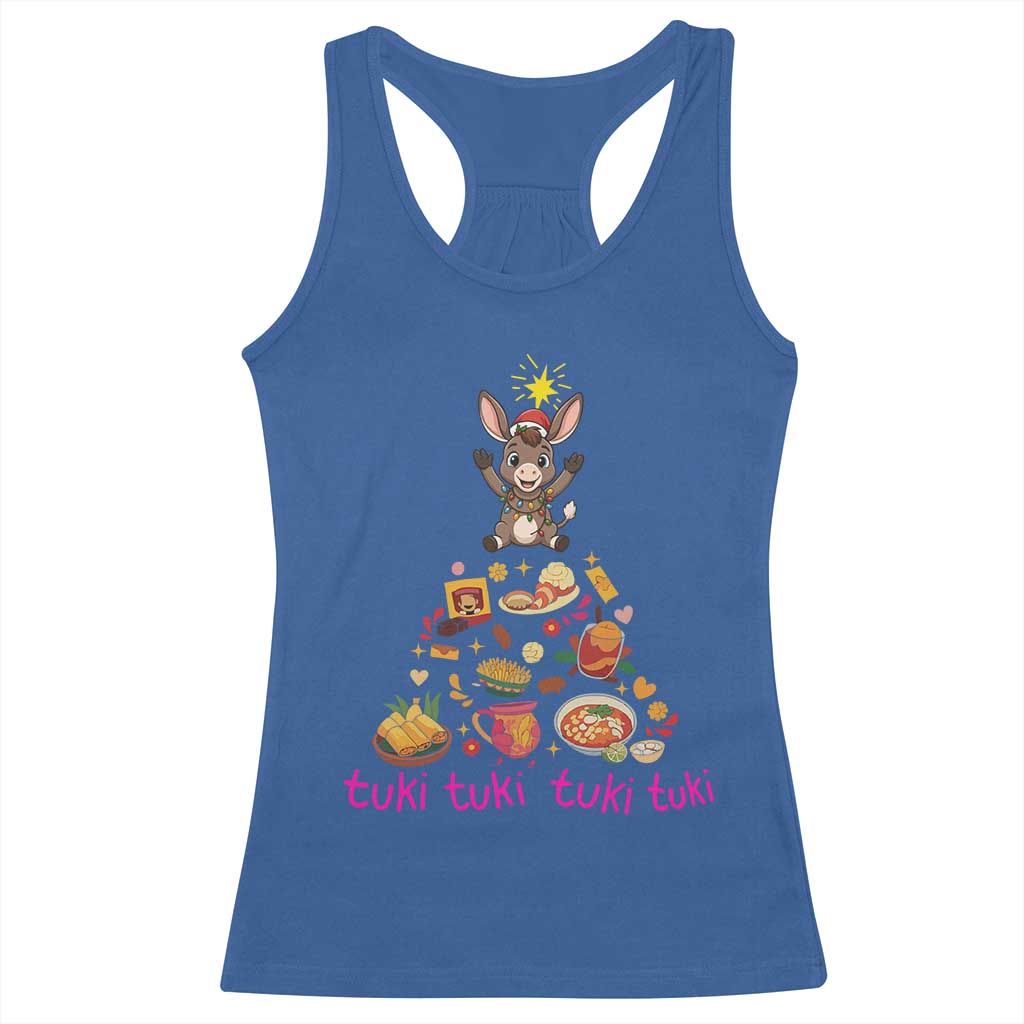 Mi Burrito Sabanero Racerback Tank Top Donkey Mexican Christmas TS14 Royal Blue Print Your Wear