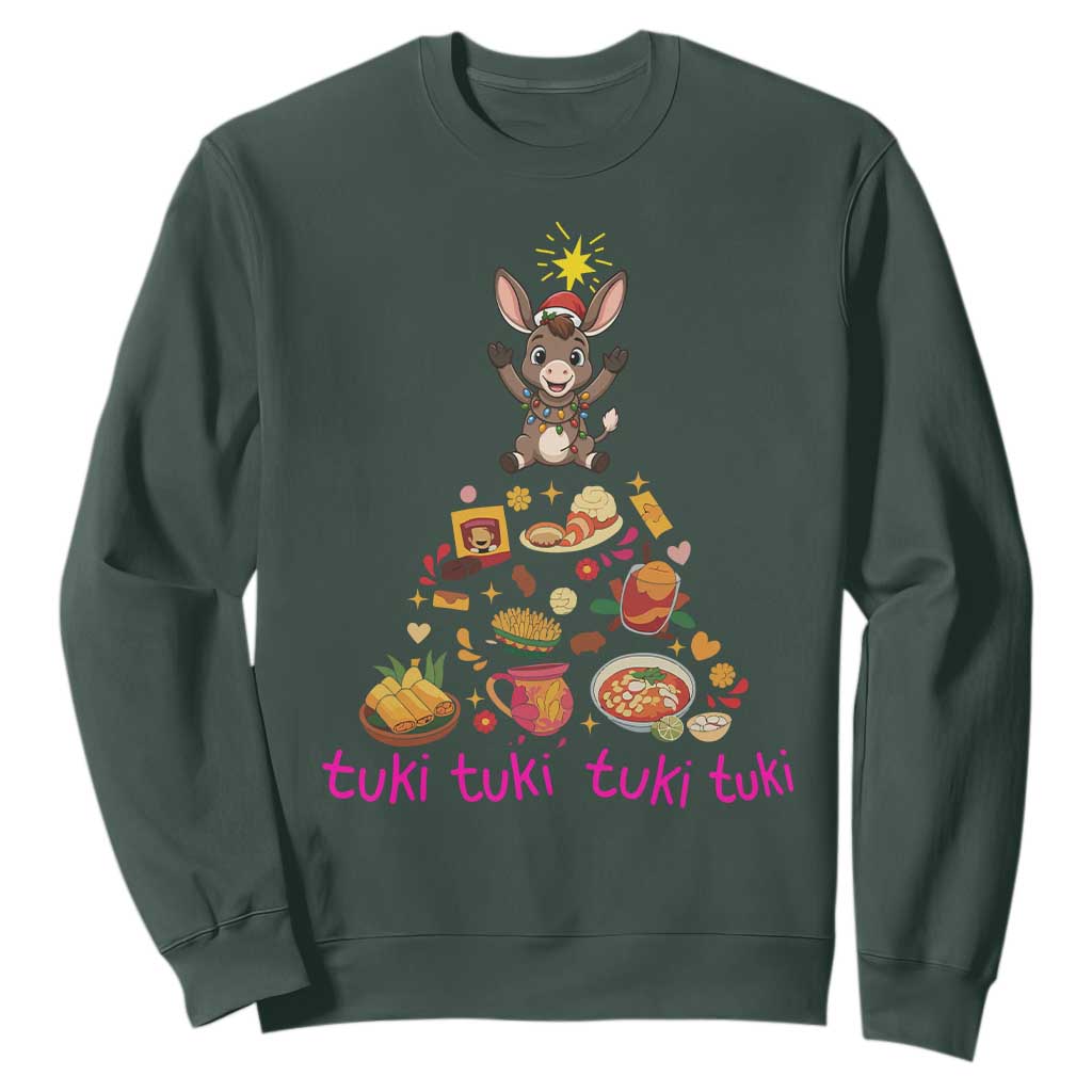 Mi Burrito Sabanero Sweatshirt Donkey Mexican Christmas TS14 Dark Forest Green Print Your Wear