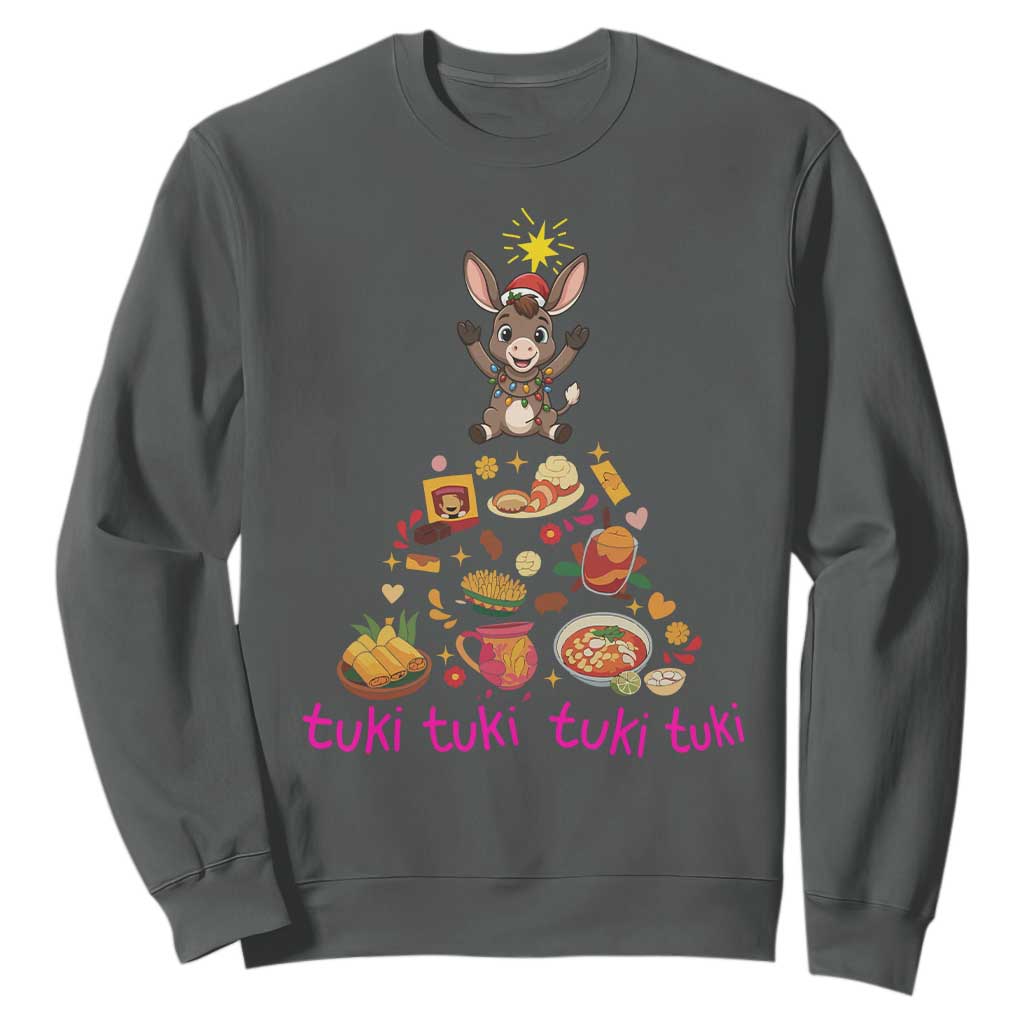 Mi Burrito Sabanero Sweatshirt Donkey Mexican Christmas TS14 Dark Heather Print Your Wear