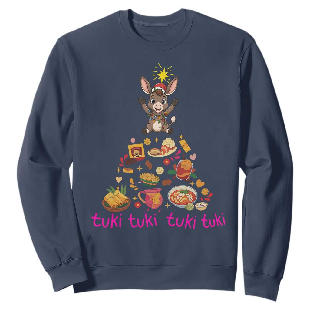 Mi Burrito Sabanero Sweatshirt Donkey Mexican Christmas TS14 Navy Print Your Wear