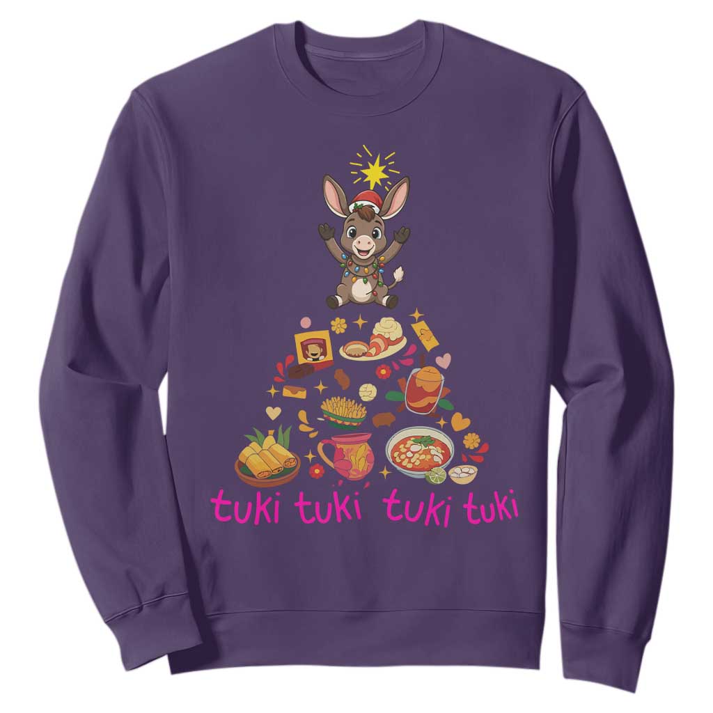 Mi Burrito Sabanero Sweatshirt Donkey Mexican Christmas TS14 Purple Print Your Wear