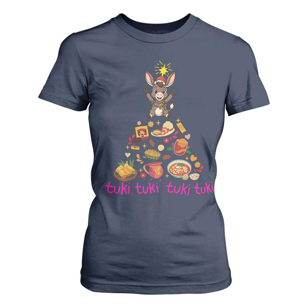Mi Burrito Sabanero T Shirt For Women Donkey Mexican Christmas TS14 Navy Print Your Wear