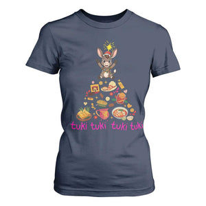 Mi Burrito Sabanero T Shirt For Women Donkey Mexican Christmas TS14 Navy Print Your Wear