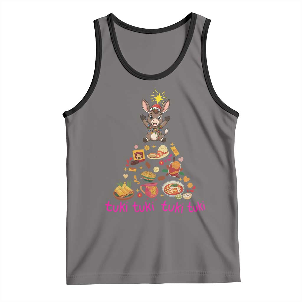 Mi Burrito Sabanero Tank Top Donkey Mexican Christmas TS14 Deep Heather Black Print Your Wear