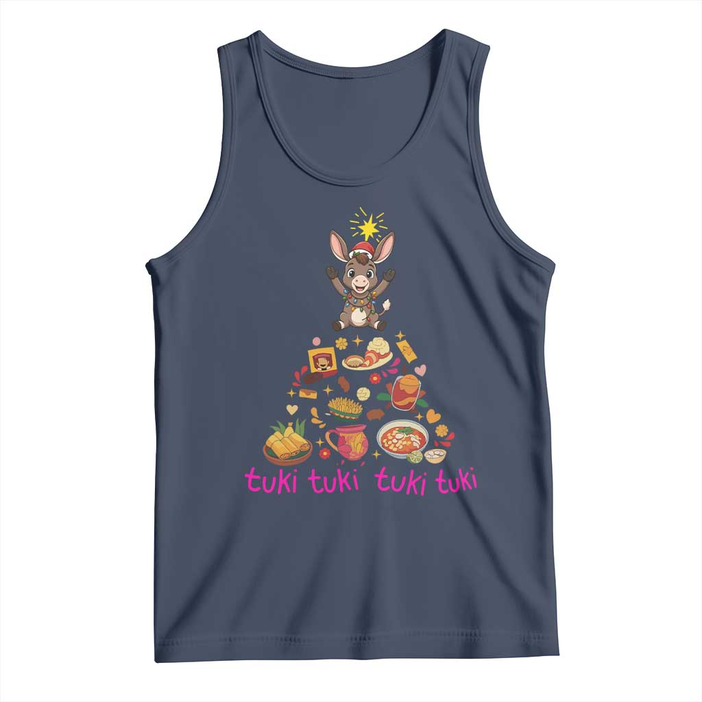 Mi Burrito Sabanero Tank Top Donkey Mexican Christmas TS14 Navy Print Your Wear