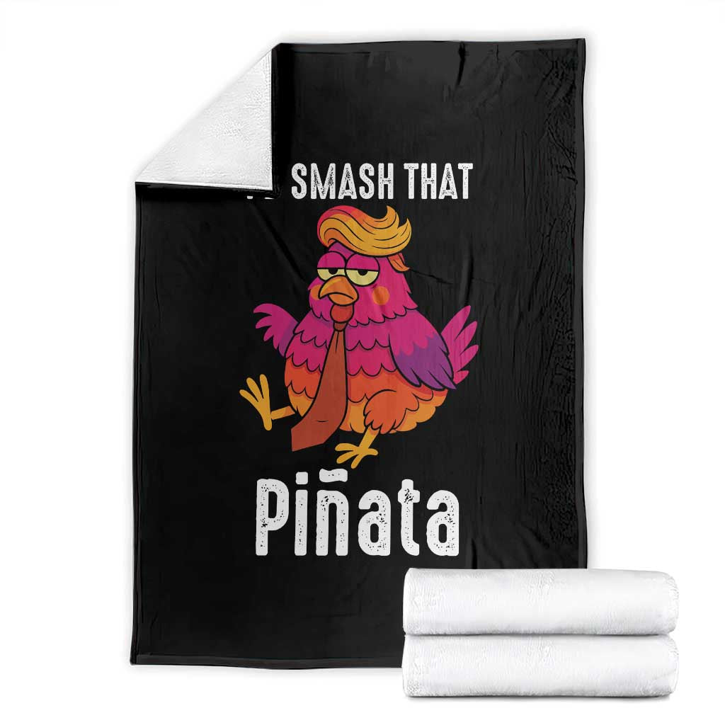 Funny Pinata Mexican Throw Blanket Trump Always Chicken TS14 Black Print Your Wear