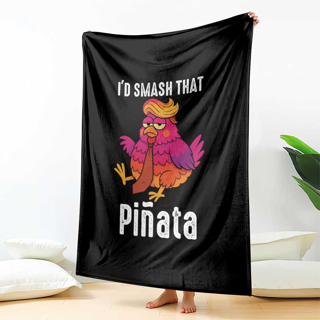 Funny Pinata Mexican Throw Blanket Trump Always Chicken TS14 Print Your Wear