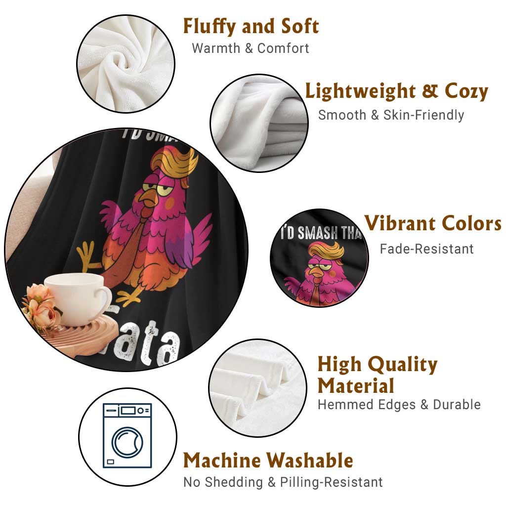 Funny Pinata Mexican Throw Blanket Trump Always Chicken TS14 Print Your Wear