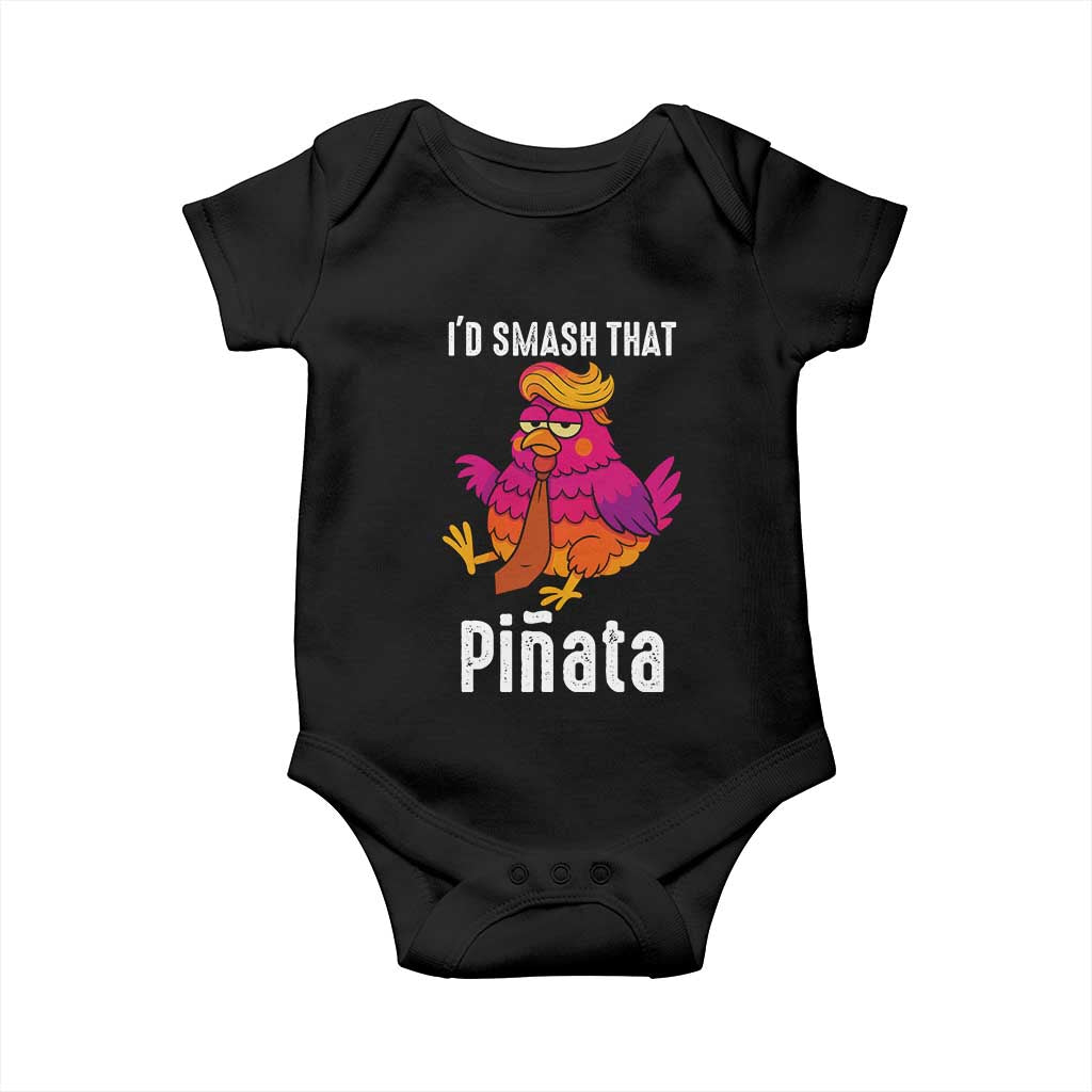 Funny Pinata Mexican Baby Onesie Trump Always Chicken TS14 Black Print Your Wear