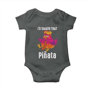 Funny Pinata Mexican Baby Onesie Trump Always Chicken TS14 Dark Heather Print Your Wear