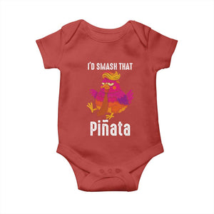 Funny Pinata Mexican Baby Onesie Trump Always Chicken TS14 Red Print Your Wear