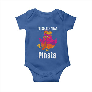 Funny Pinata Mexican Baby Onesie Trump Always Chicken TS14 Royal Blue Print Your Wear