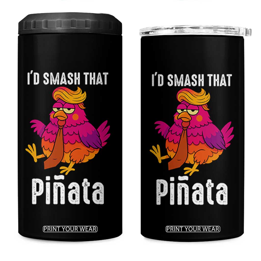 Funny Pinata Mexican 4 in 1 Can Cooler Tumbler Trump Always Chicken TS14 One Size: 16 oz Black Print Your Wear