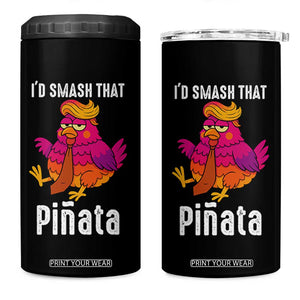Funny Pinata Mexican 4 in 1 Can Cooler Tumbler Trump Always Chicken TS14 One Size: 16 oz Black Print Your Wear