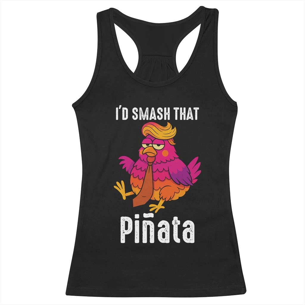 Funny Pinata Mexican Racerback Tank Top Trump Always Chicken TS14 Black Print Your Wear