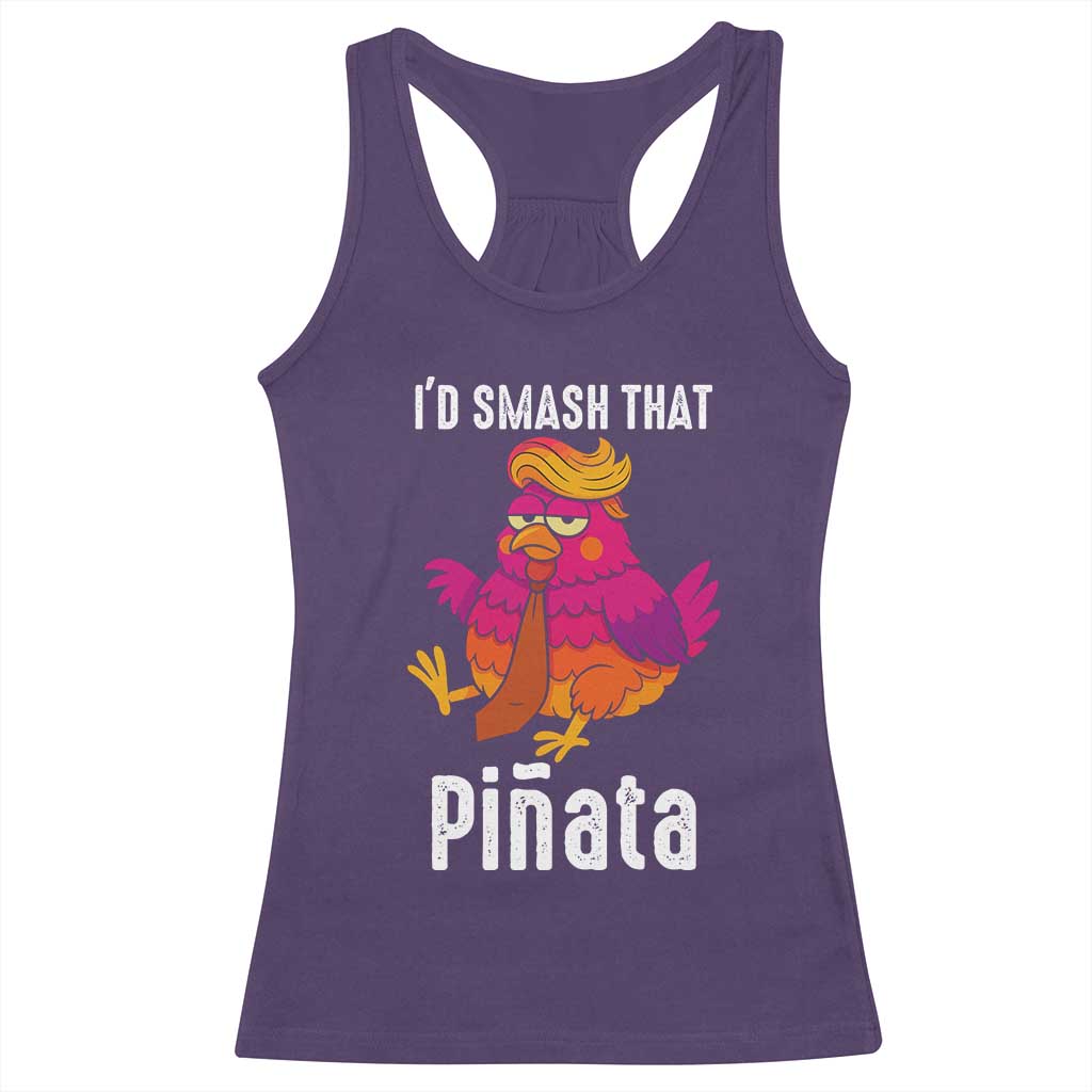 Funny Pinata Mexican Racerback Tank Top Trump Always Chicken TS14 Purple Print Your Wear