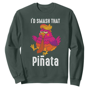 Funny Pinata Mexican Sweatshirt Trump Always Chicken - Print Your Wear