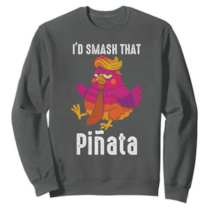 Funny Pinata Mexican Sweatshirt Trump Always Chicken - Print Your Wear