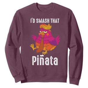 Funny Pinata Mexican Sweatshirt Trump Always Chicken - Print Your Wear