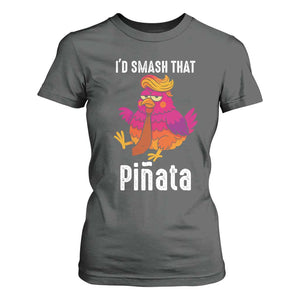 Funny Pinata Mexican T Shirt For Women Trump Always Chicken TS14 Dark Heather Print Your Wear