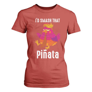 Funny Pinata Mexican T Shirt For Women Trump Always Chicken TS14 Red Print Your Wear