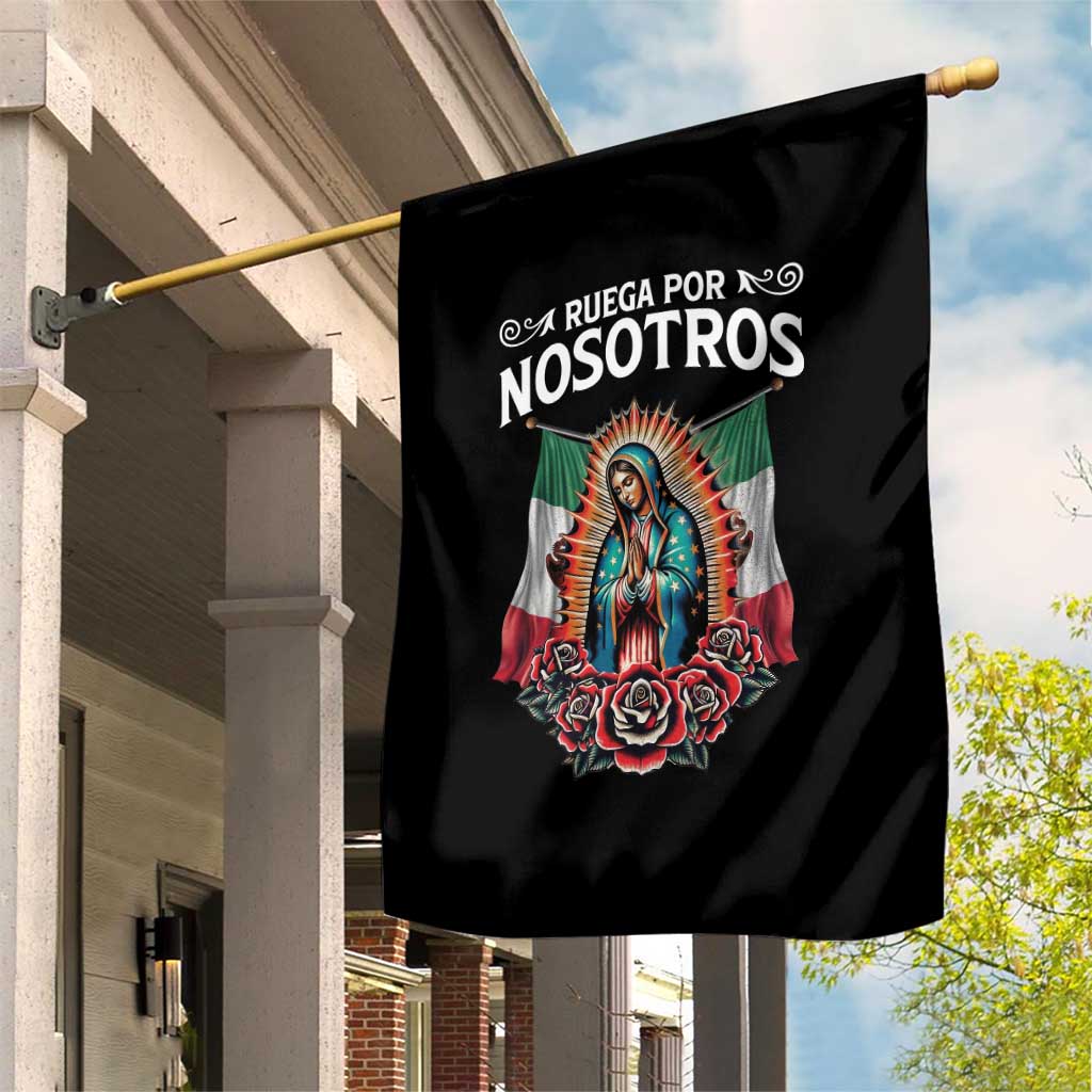 Our Lady of Guadalupe Garden Flag Virgin Mary Mexican Flag TS14 Print Your Wear