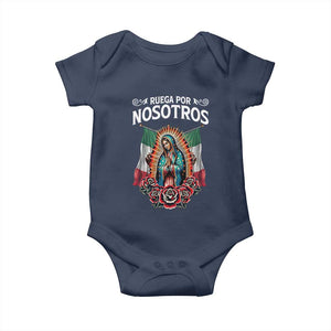 Our Lady of Guadalupe Baby Onesie Virgin Mary Mexican Flag TS14 Navy Print Your Wear