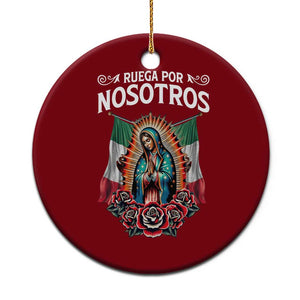 Our Lady of Guadalupe Ceramic Ornament Virgin Mary Mexican Flag TS14 1pc Red Print Your Wear