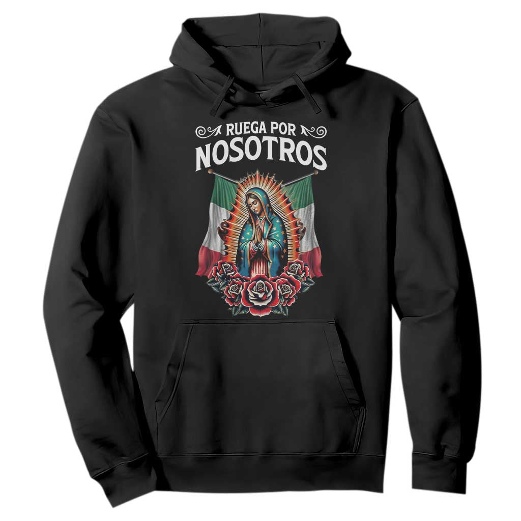 Our Lady of Guadalupe Hoodie Virgin Mary Mexican Flag TS14 Black Print Your Wear