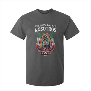 Our Lady of Guadalupe T Shirt For Kid Virgin Mary Mexican Flag TS14 Dark Heather Print Your Wear