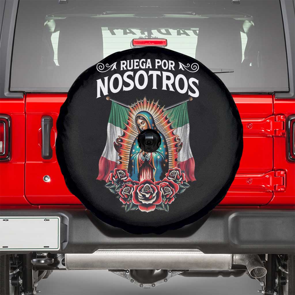Our Lady of Guadalupe Spare Tire Cover Virgin Mary Mexican Flag TS14 Black Print Your Wear