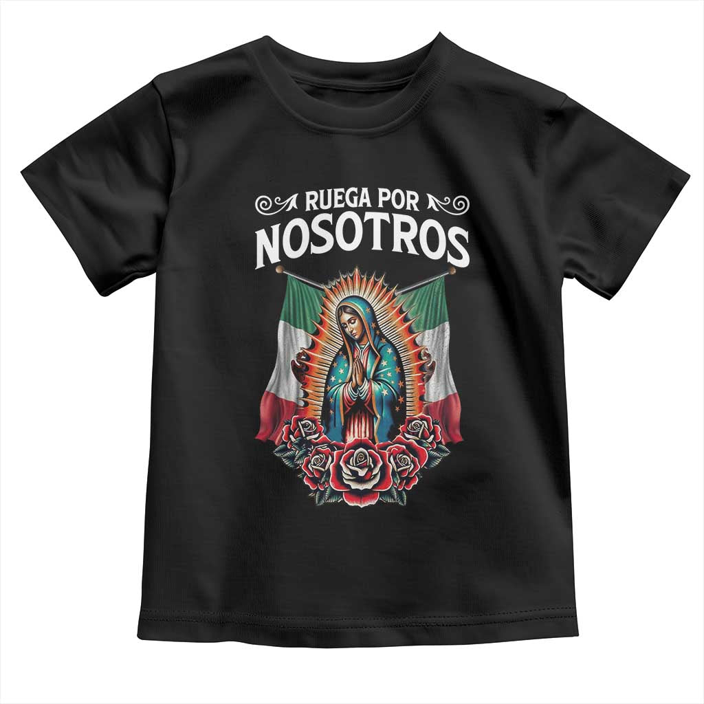 Our Lady of Guadalupe Toddler T Shirt Virgin Mary Mexican Flag TS14 Black Print Your Wear