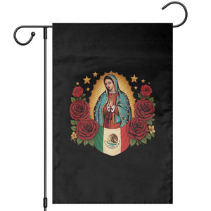 Our Lady of Guadalupe Mexican Flag Garden Flag TS14 Black Print Your Wear