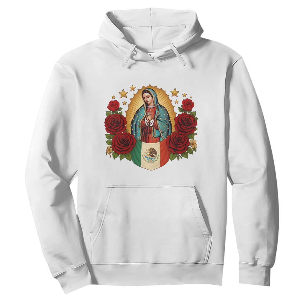 Our Lady of Guadalupe Mexican Flag Hoodie TS14 White Print Your Wear