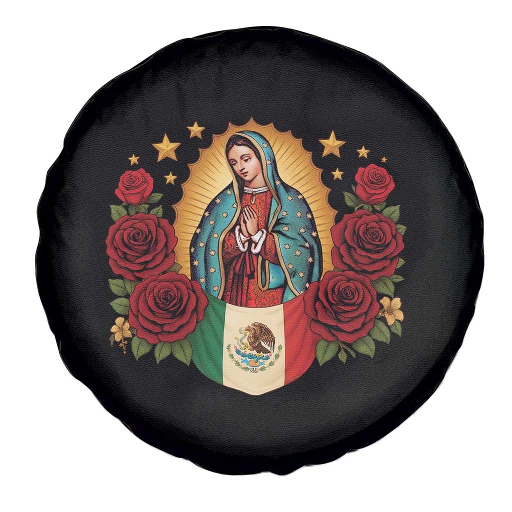 Our Lady of Guadalupe Mexican Flag Spare Tire Cover TS14 Print Your Wear