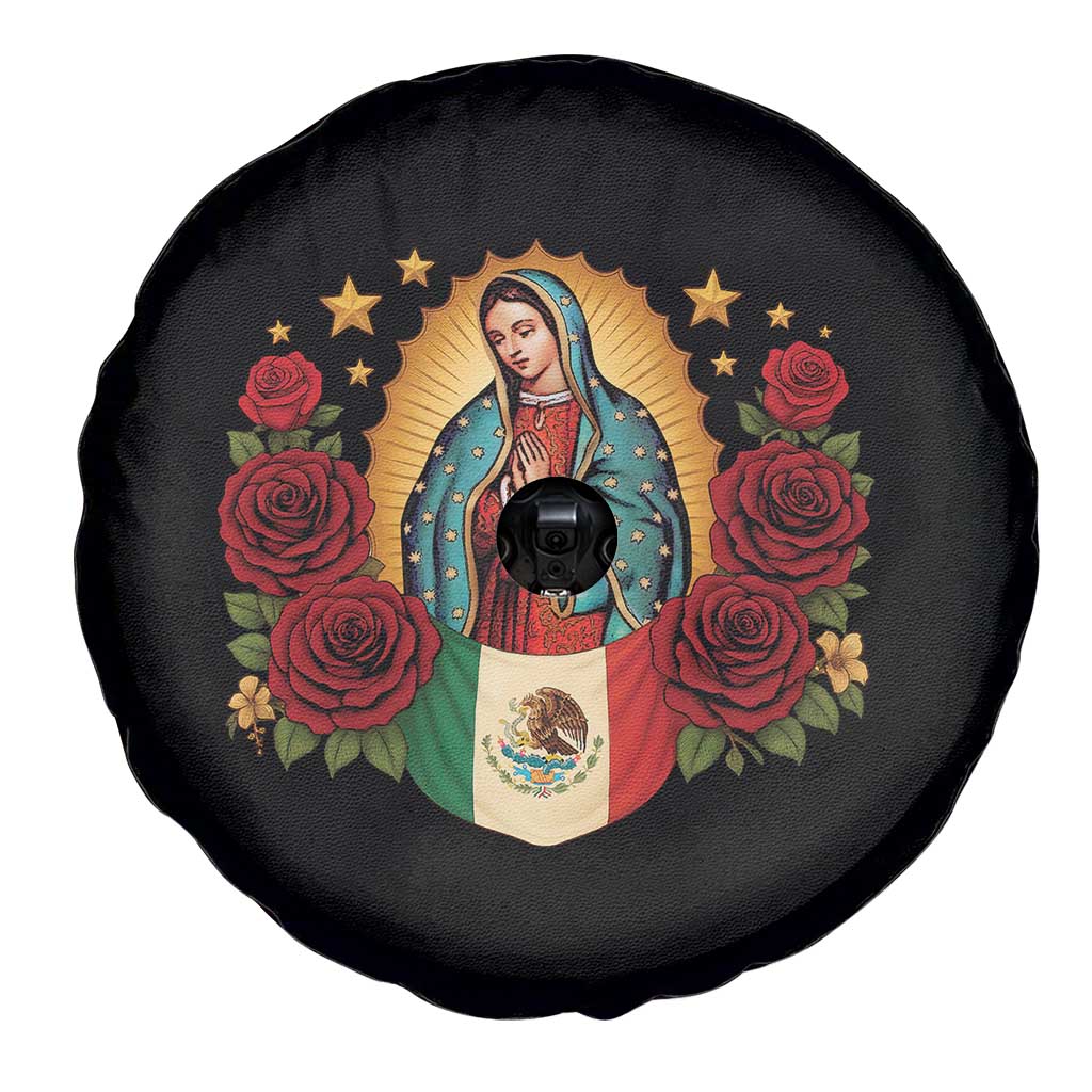 Our Lady of Guadalupe Mexican Flag Spare Tire Cover TS14 Print Your Wear