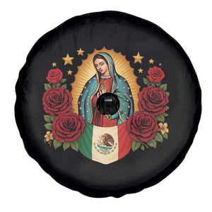 Our Lady of Guadalupe Mexican Flag Spare Tire Cover TS14 Print Your Wear