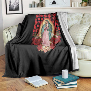 Our Lady of Guadalupe Throw Blanket Saint Virgin Mary Mexican TS14 Print Your Wear